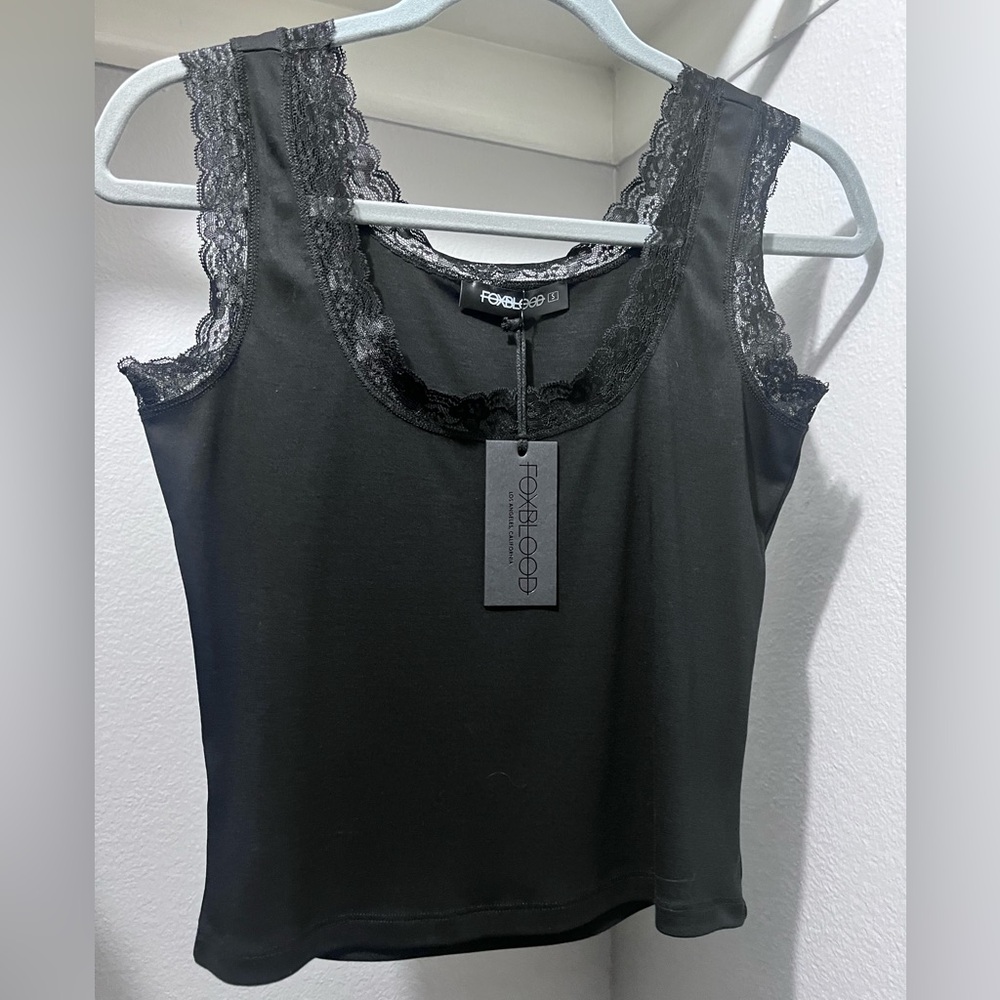 Foxblood Shelby Lace Top Small